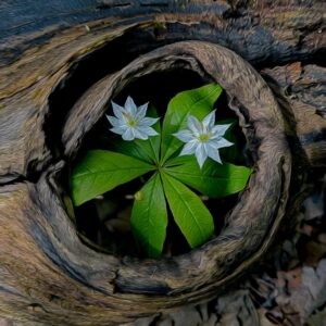 Starflowers in Knothole Notecards
