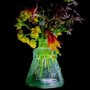 Mixed Wildflowers in Stickwell Ink Bottle Notecards