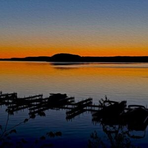 Saratoga Lake at Sunrise Notecards