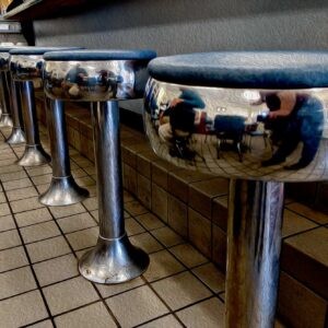 Old Diner Seats Notecards