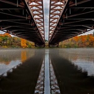 Twin Bridges in Autumn Notecards
