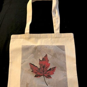Red Maple on Ice Tote Bag