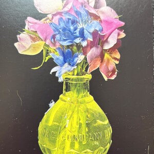 Roses and Chicory in Teardrop Ink Notecards