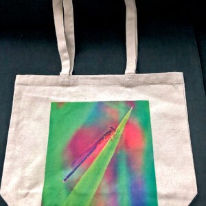 Red Damselfly Gusseted Tote Bag - Size Medium